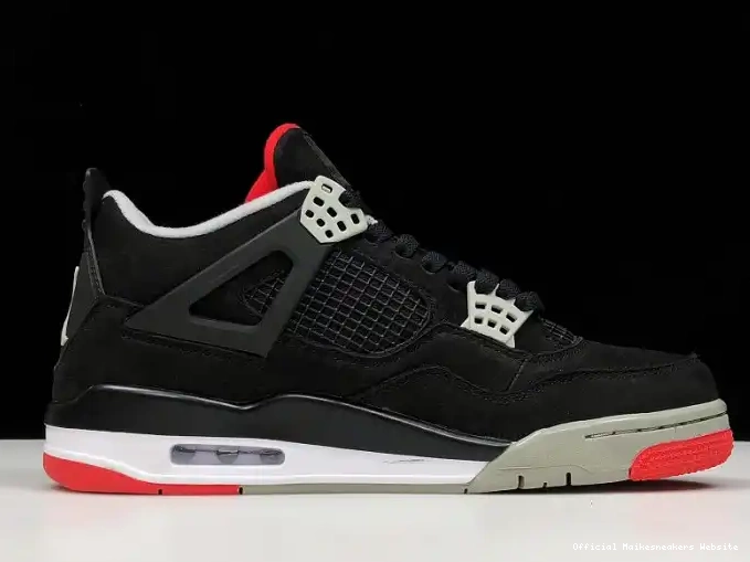 Official Maikesneakers 308497-060 RETRO JORDAN BLACK 4 CEMENT 0526